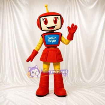 Fille Robot Costume de mascotte intégral pour adultes Événements technologiques