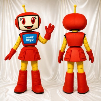 Fille Robot Costume de mascotte intégral pour adultes Événements technologiques