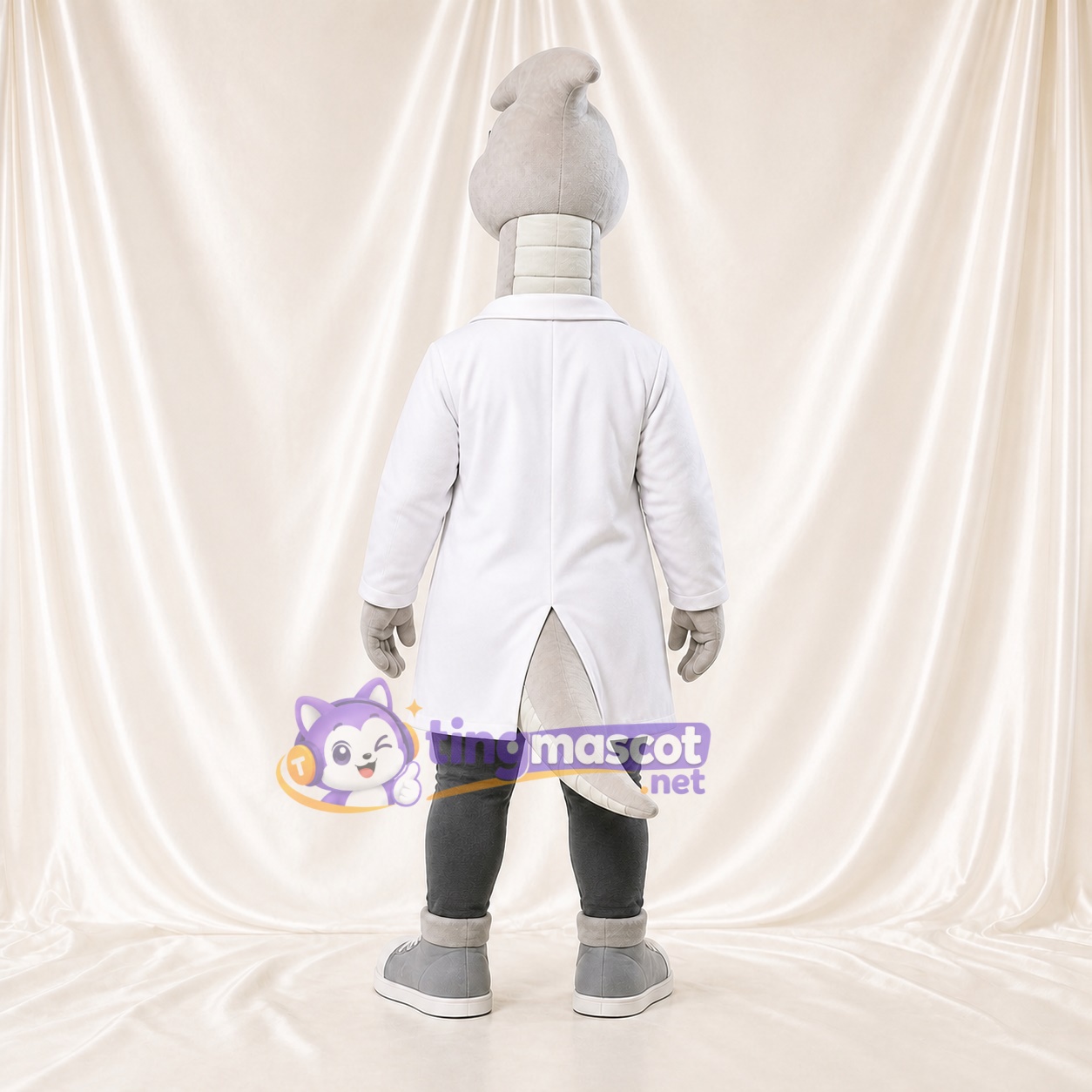 Dinosaur Scientist Mascot Costume Full Body for Adults School Events Dinosaur Scientist Mascot Costume Full Body for Adults School Events