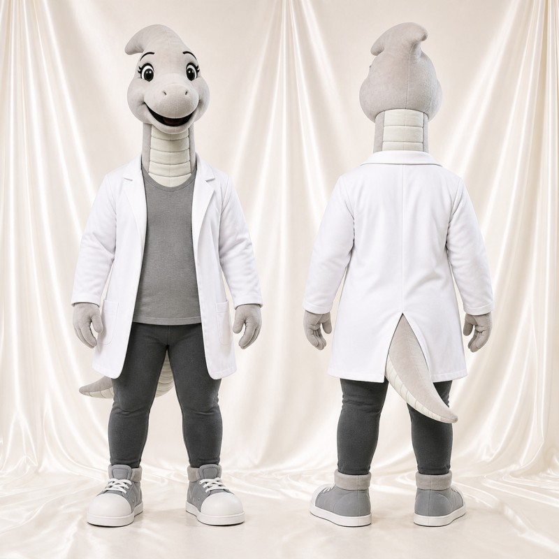 Dinosaur Scientist Mascot Costume Full Body for Adults School Events