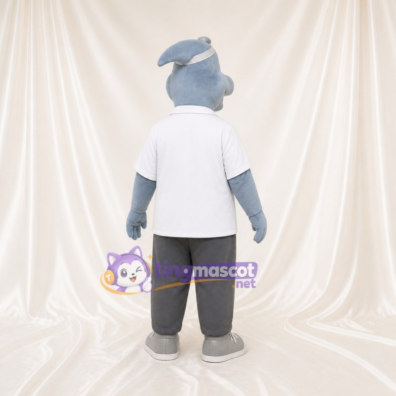 Gray Shark Mascot Costume Full Body for Adults Aquariums