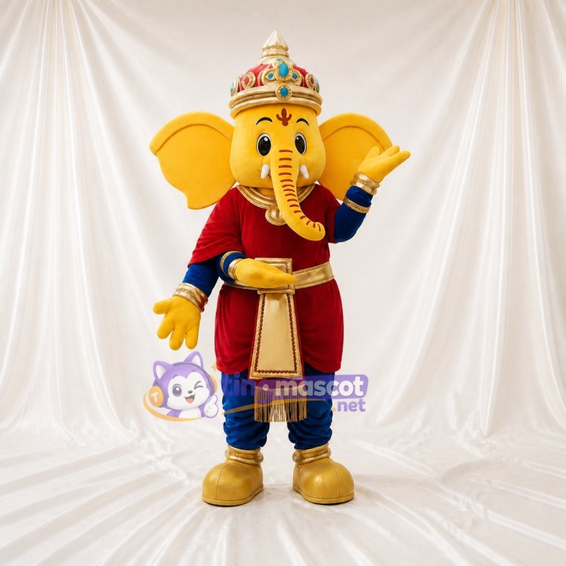 Royal Elephant Mascot Costume Full Body for Adults Stage Events