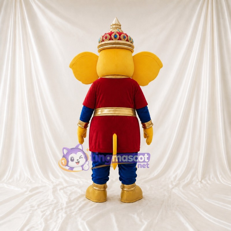 Royal Elephant Mascot Costume Full Body for Adults Stage Events