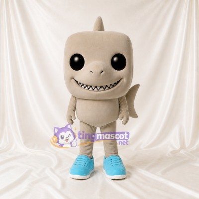 Beige Shark Mascot Costume Full Body for Adults Aquariums