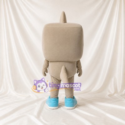 Beige Shark Mascot Costume Full Body for Adults Aquariums