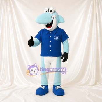 Requin Bleu Clair Costume de mascotte intégral pour adultes Aquariums