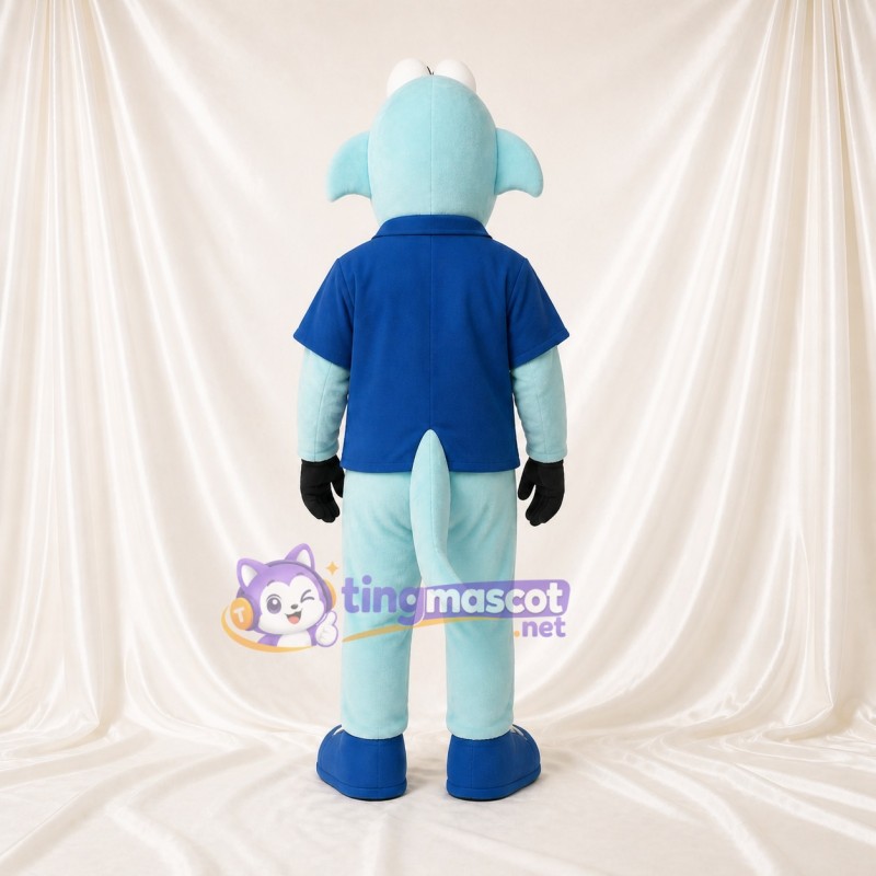 Light Blue Shark Mascot Costume Full Body for Adults Aquariums