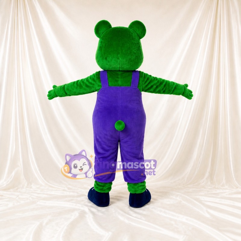 Bright Purple Bear Mascot Costume Full Body for Adults School Events