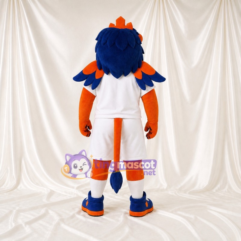 Orange Lion Mascot Costume Full Body for Adults Sports Events