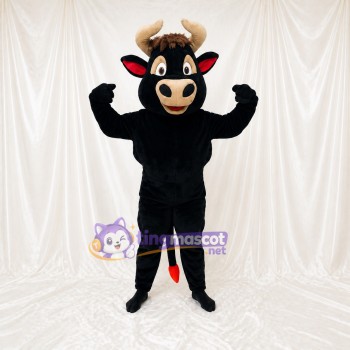 Black Bull Mascot Costume Full Body for Adults Sports Events