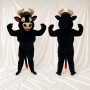 Black Bull Mascot Costume Full Body for Adults Sports Events