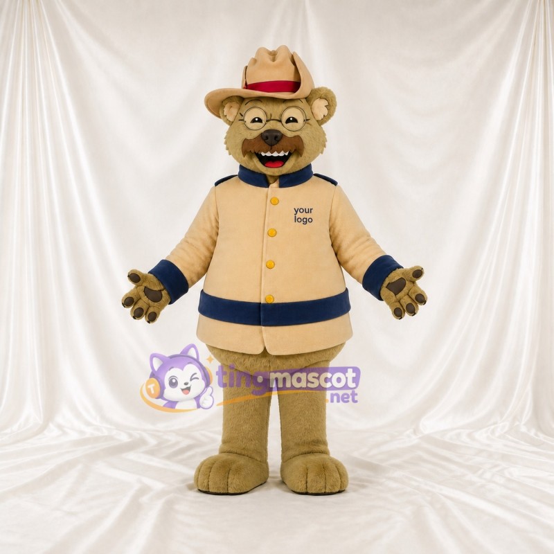 Bear Ranger Mascot Costume Full Body for Adults Outdoor Events