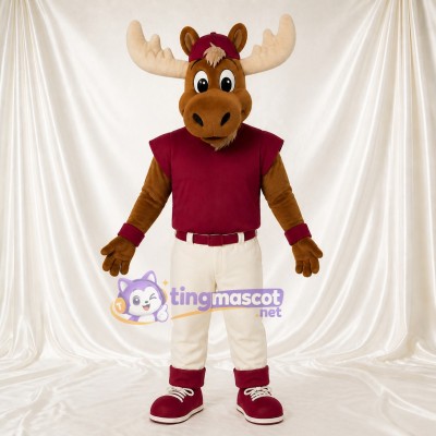 Moose Mascot Costume Full Body for Adults Sports Events