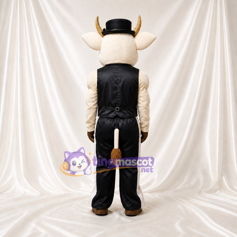 Vache Blanche Costume de mascotte intégral pour adultes Événements de scène