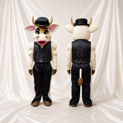Vache Blanche Costume de mascotte intégral pour adultes Événements de scène