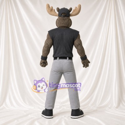 Élan Gris Costume de mascotte intégral pour adultes Événements sportifs