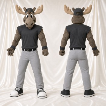 Élan Gris Costume de mascotte intégral pour adultes Événements sportifs