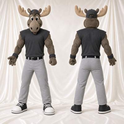 Élan Gris Costume de mascotte intégral pour adultes Événements sportifs