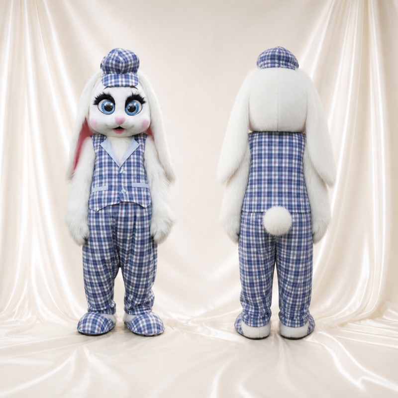 Rabbit Mascot Costume Full Body for Adults School Events