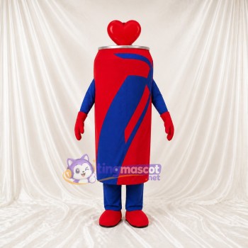 Cylindre Rouge Costume de mascotte intégral pour adultes Événements caritatifs