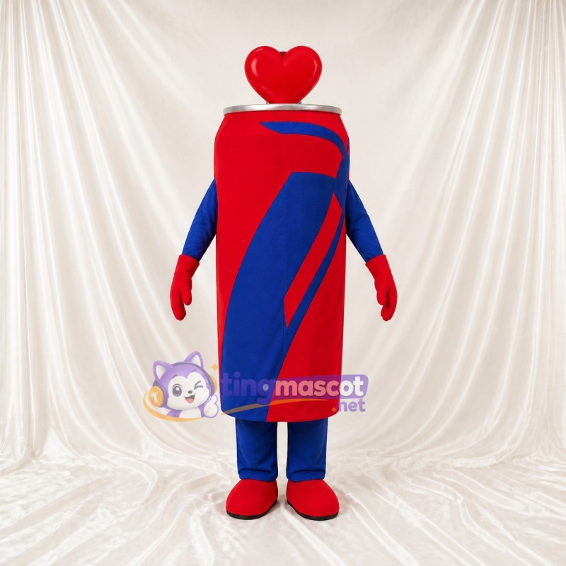 Cylindre Rouge Costume de mascotte intégral pour adultes Événements caritatifs