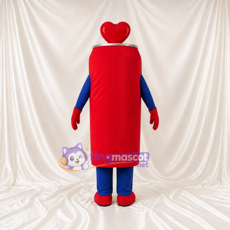 Cylindre Rouge Costume de mascotte intégral pour adultes Événements caritatifs