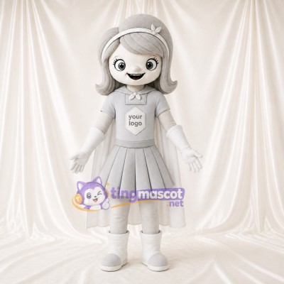 Fille Blanche Costume de mascotte intégral pour adultes Événements scolaires
