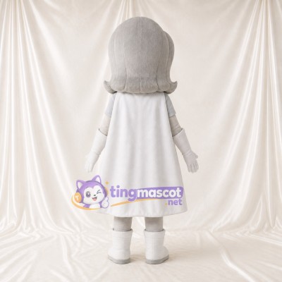 Fille Blanche Costume de mascotte intégral pour adultes Événements scolaires