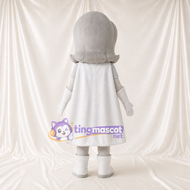 Fille Blanche Costume de mascotte intégral pour adultes Événements scolaires