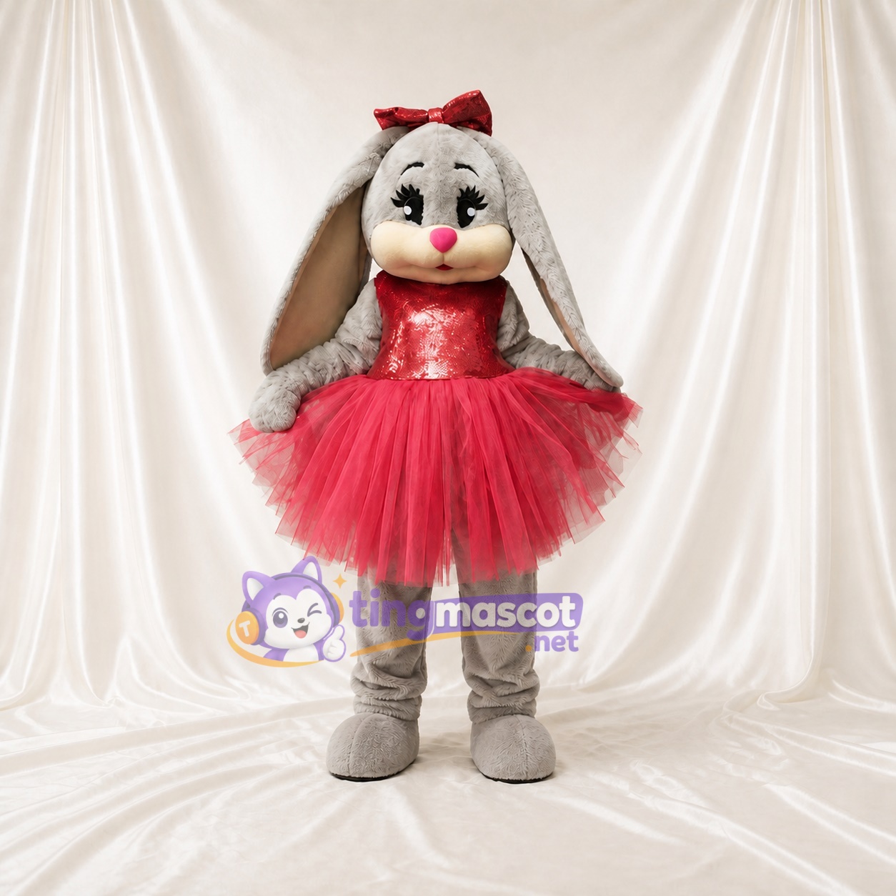 Lapin ballerine Costume de mascotte intégral pour adultes Événements de Danse Lapin ballerine Costume de mascotte intégral pour adultes Événements de Danse