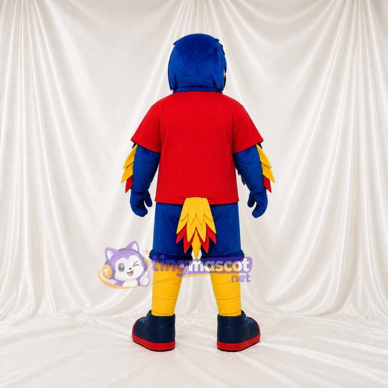 Red Team Eagle Mascot Costume Full Body for Adults Sports Events