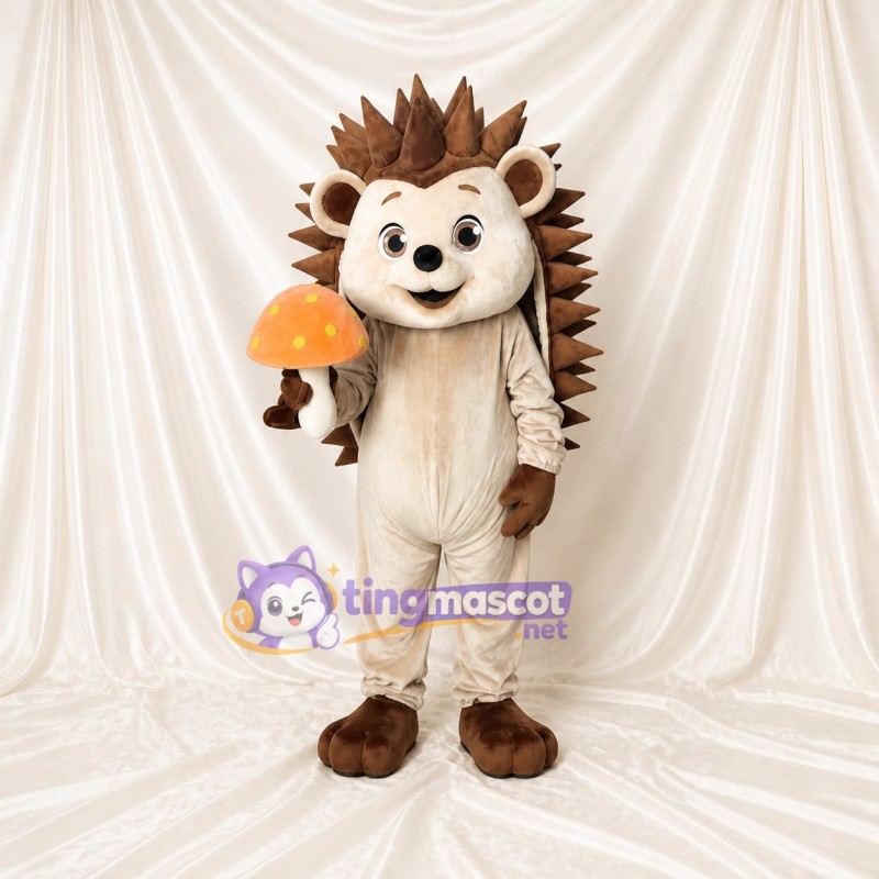 Brown Hedgehog Mascot Costume Full Body for Adults School Events
