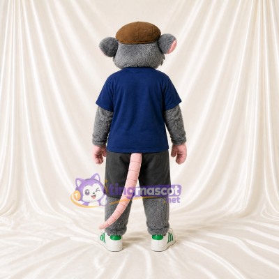 Gray Mouse Mascot Costume Full Body for Adults Sports Events