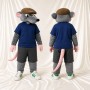 Gray Mouse Mascot Costume Full Body for Adults Sports Events