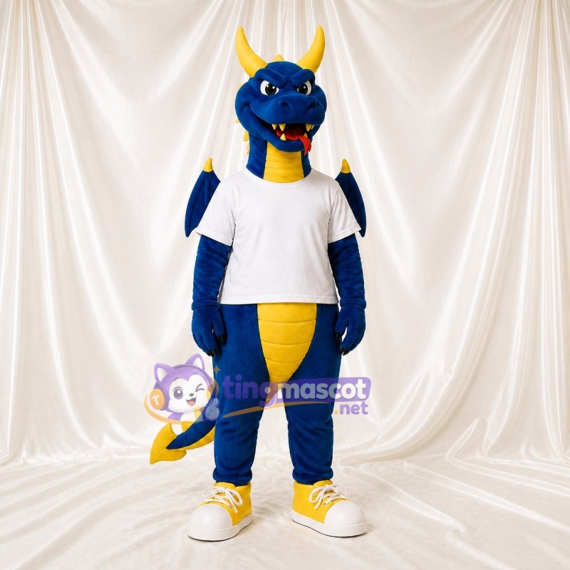 Long Dragon Cornu Costume de mascotte intégral pour adultes Événements sportifs