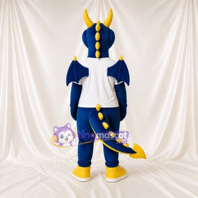Long Dragon Cornu Costume de mascotte intégral pour adultes Événements sportifs