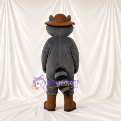 Gray Raccoon Mascot Costume Full Body for Adults Outdoor Events