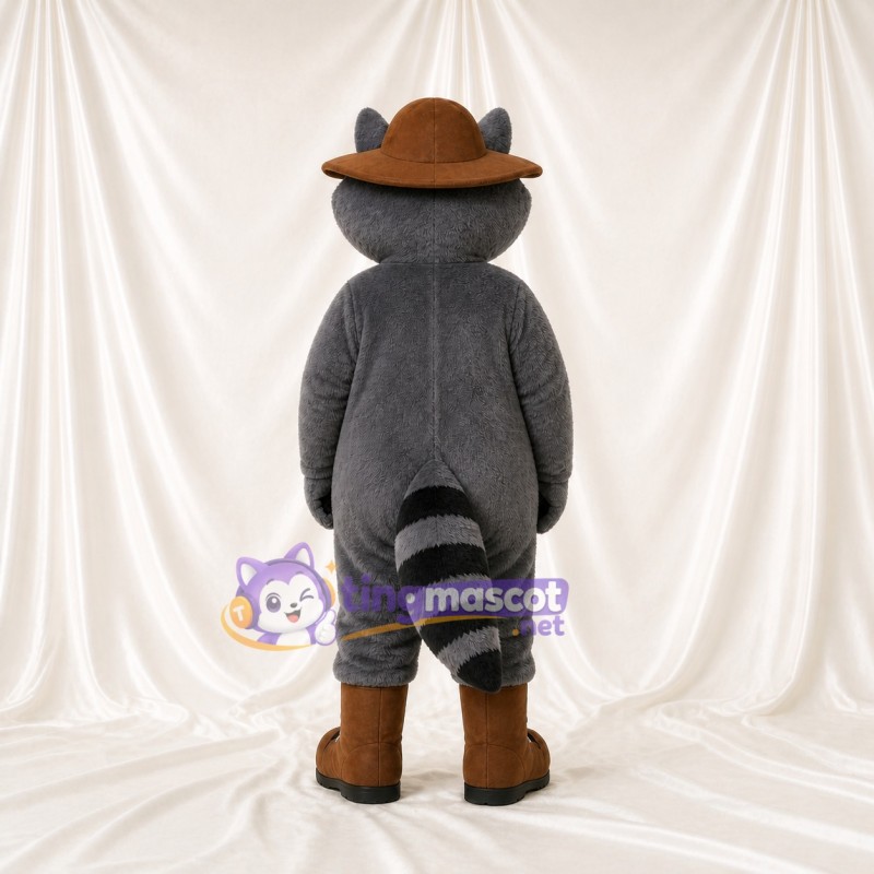 Gray Raccoon Mascot Costume Full Body for Adults Outdoor Events