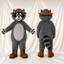 Gray Raccoon Mascot Costume Full Body for Adults Outdoor Events