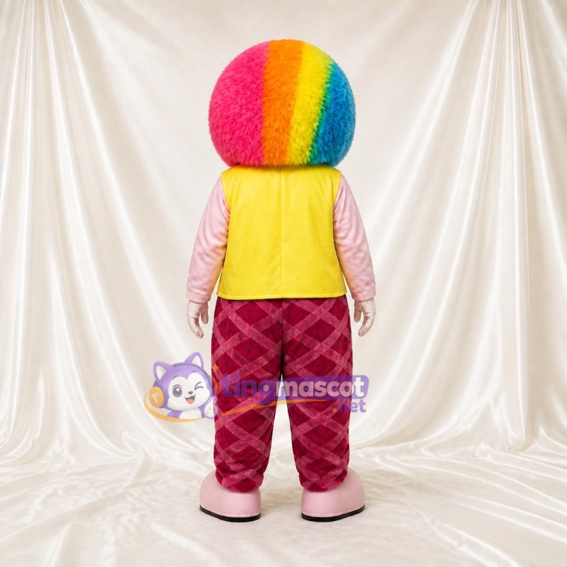 Rainbow Clown Mascot Costume Full Body for Adults Events