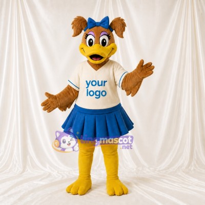 Duck Cheerleader Mascot Costume Full Body for Adults Sports Events