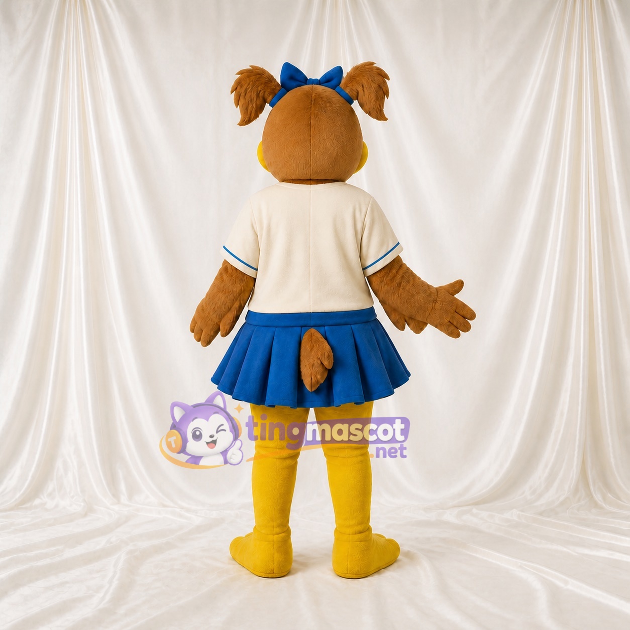 Duck Cheerleader Mascot Costume Full Body for Adults Sports Events Duck Cheerleader Mascot Costume Full Body for Adults Sports Events