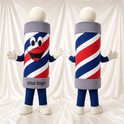 Mât de barbier Costume de mascotte intégral pour adultes Promotions