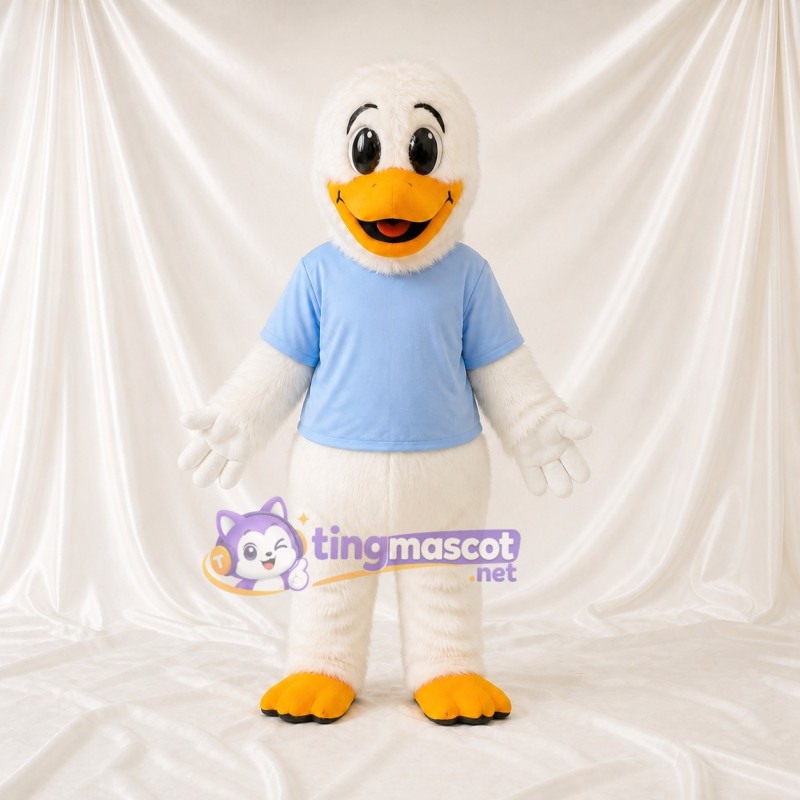 Casual Blue Duck Mascot Costume Full Body for Adults Sports Events