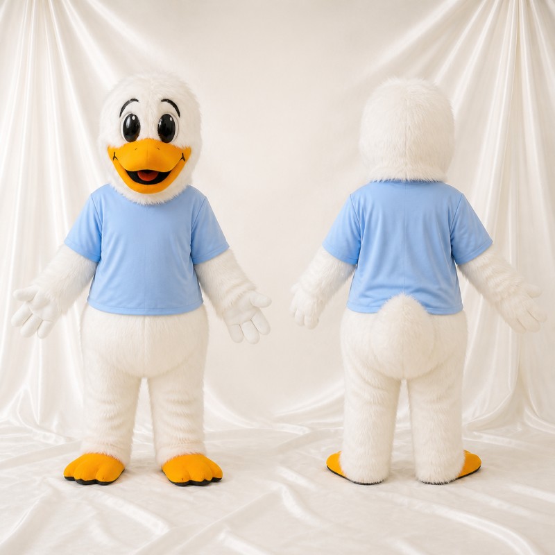 Casual Blue Duck Mascot Costume Full Body for Adults Sports Events