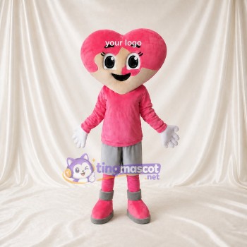 Heart Character Mascot Costume Full Body for Adults Charity Events