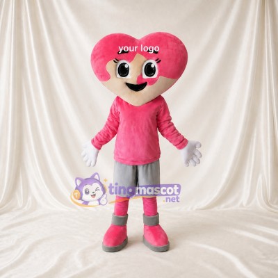 Heart Character Mascot Costume Full Body for Adults Charity Events