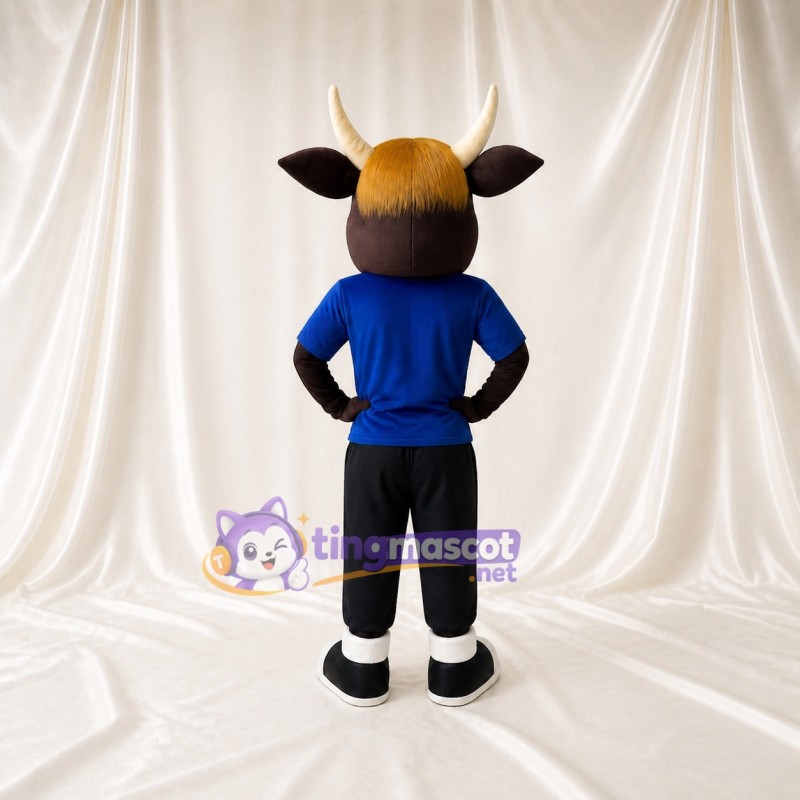 Brown Bull Mascot Costume Full Body for Adults Sports Events