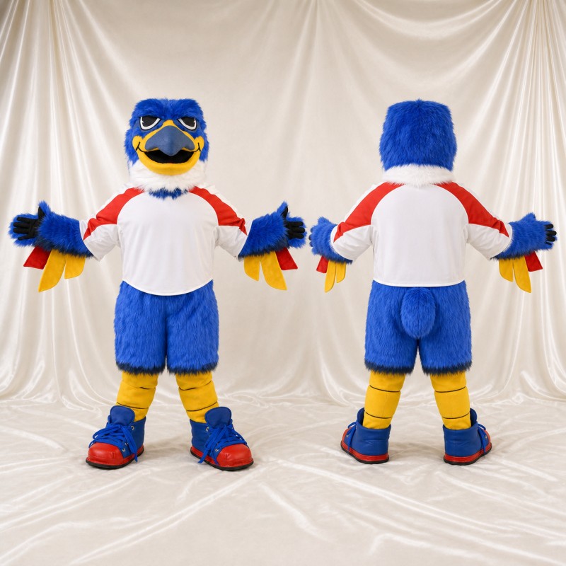 Team Jersey Eagle Mascot Costume Full Body for Adults Sports Events