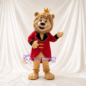 Ours Royal Costume de mascotte intégral pour adultes Événements de scène